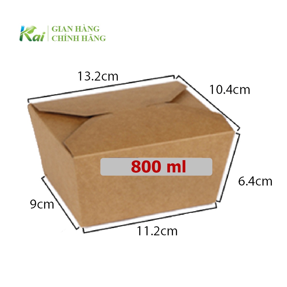 25-50 HỘP GIẤY KRAFT đựng thực phẩm, thức ăn mang đi, loại NẮP GÀI, ĐA DẠNG size, AN TOÀN, VỆ SINH, tiện dụng, có GIÁ SỈ