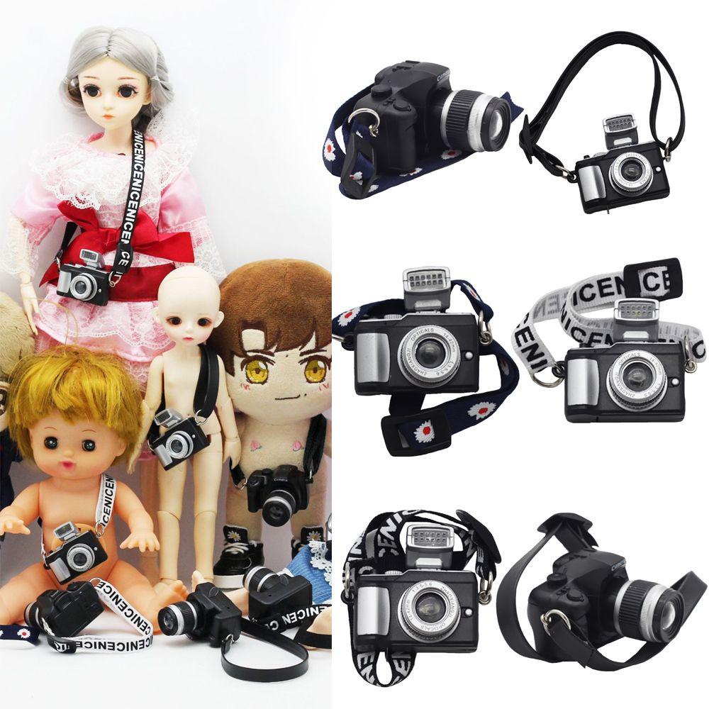 RAINBOW Hot Doll Toys Camera DIY Doll Accessories Mini Simulation Cameras New Dolls House Decoration Doll Accessory multi styles Kids Birthday Gift