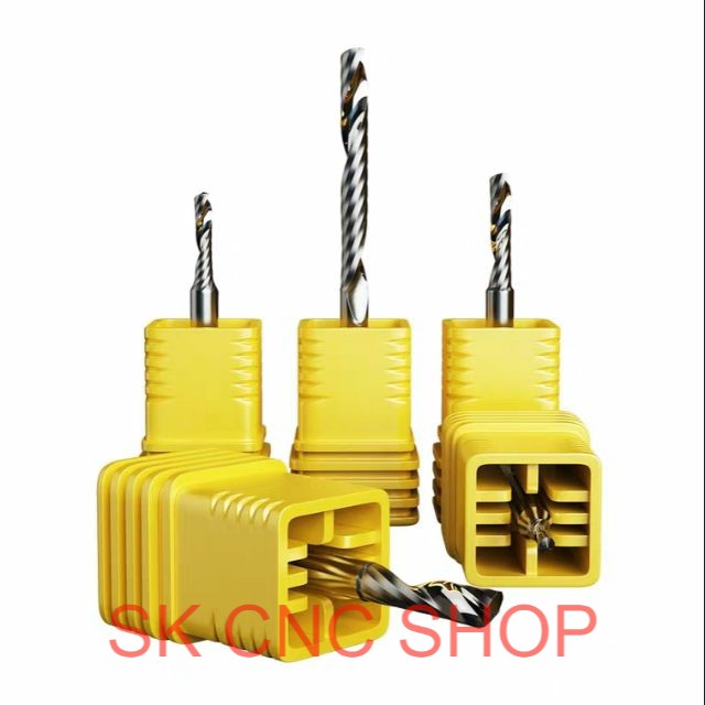 Mũi dao CNC 1 me xoắn loại tốt - chuyên Formex PP PE MICA. SK CNC SHOP