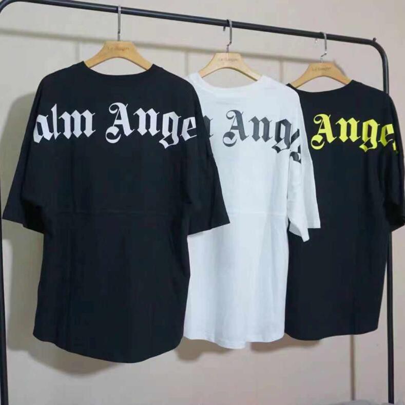 Palm Angels Thời trang cotton độc quyền LOGO áo thun hai mặt in màu trung tính