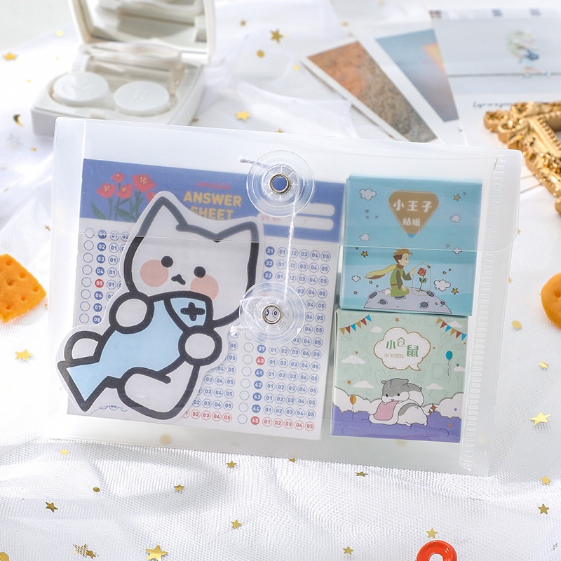 Peach Creativity Transparent Office Organizer Multifunction Waterproof Storage School Office Stationery