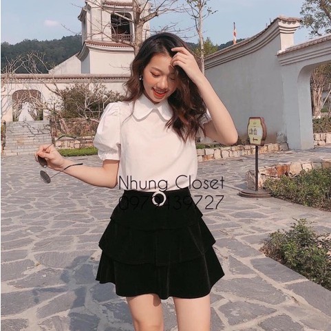 Freeship 50k CHÂN VÁY 3 TẦNG ĐAI TRÒN