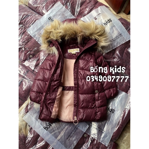 Áo Parka Bé Gái Đỏ Mận MK