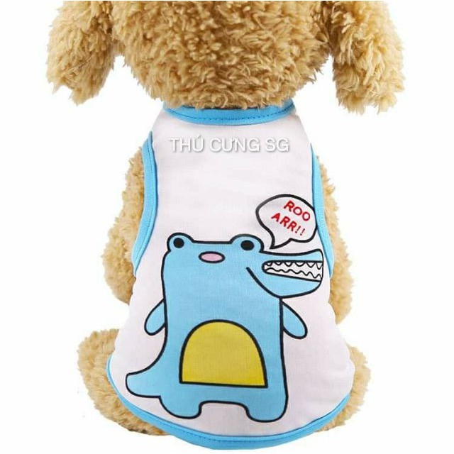 Áo ba lỗ hình khủng long và kitty chó mèo
