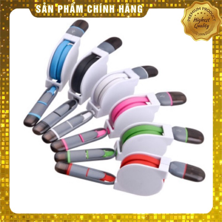 Cap sạc dây rút 2in1 - cap sạc đa năng cho nhiều loại máy