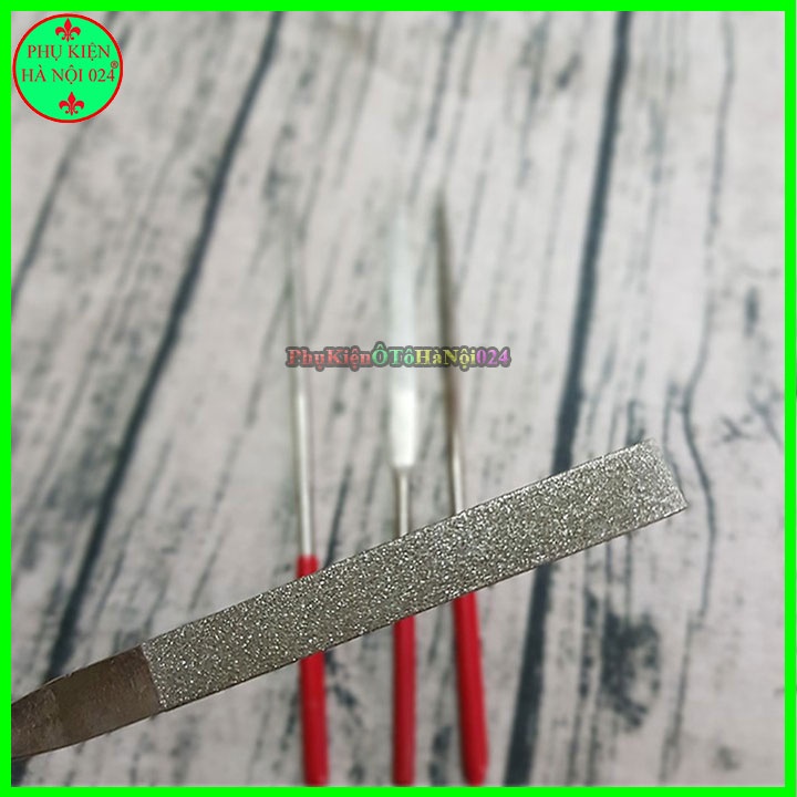 Bộ 4 cây dũa mài kim cương đa năng nhọn, dẹt, lòng mo, tròn 180mm x 5mm loại tốt