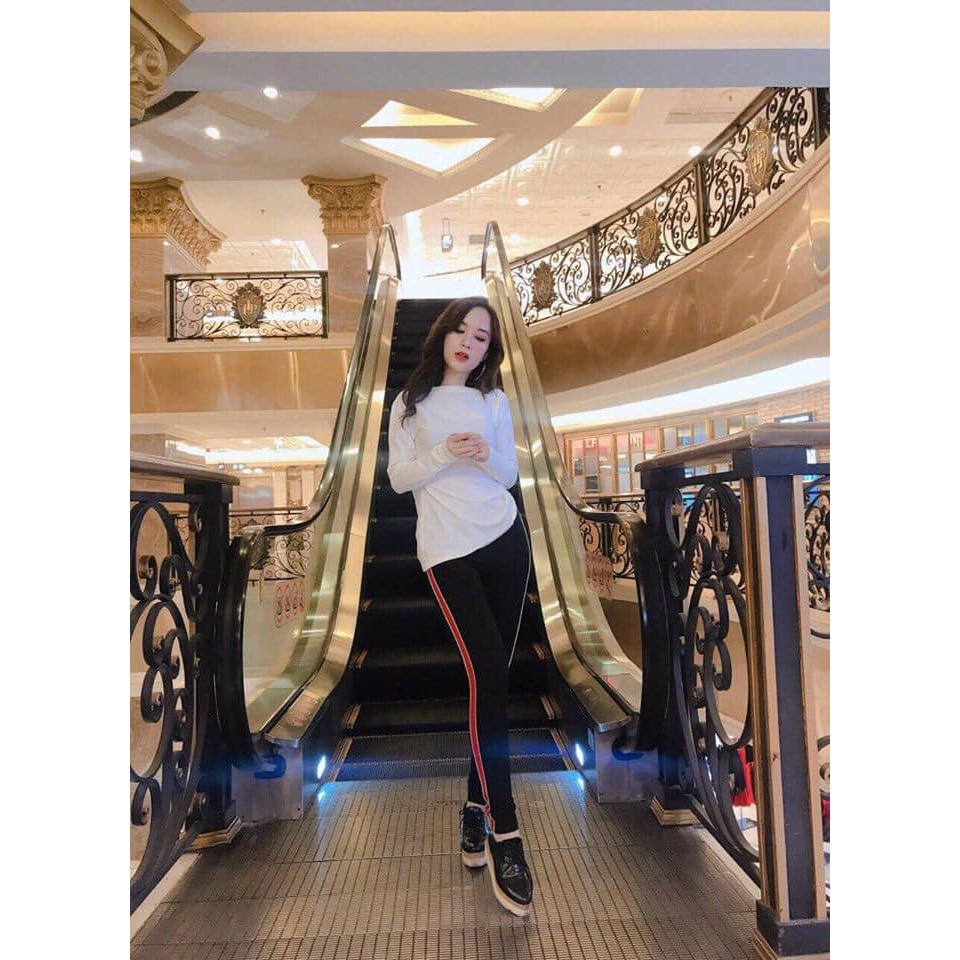 quần legging kẻ sọc