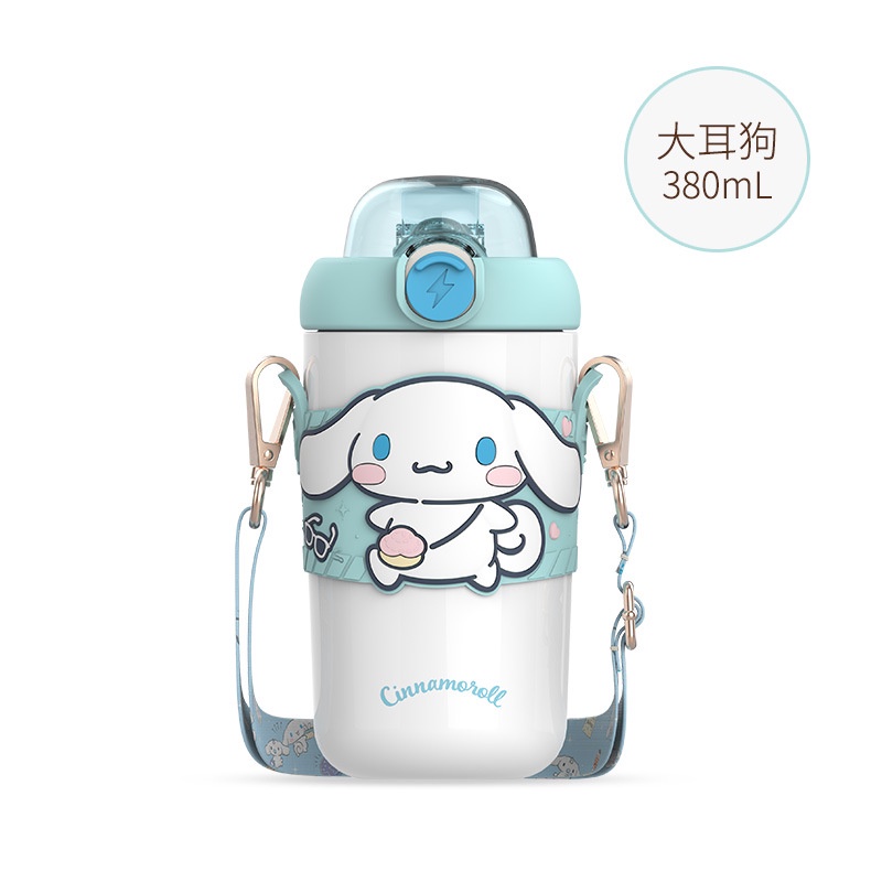 Bình Nước Giữ Nhiệt Bằng Thép Không Gỉ Có Ống Hút Họa Tiết Hoạt Hình Melody Dễ Thương Cho Bé