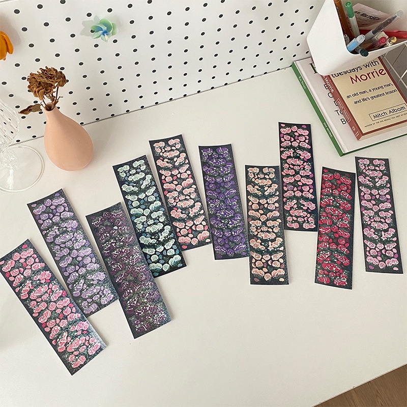 Sticker Trang Trí Toploader Lấp Lánh Hình Hoa Tuyết Snow Roses