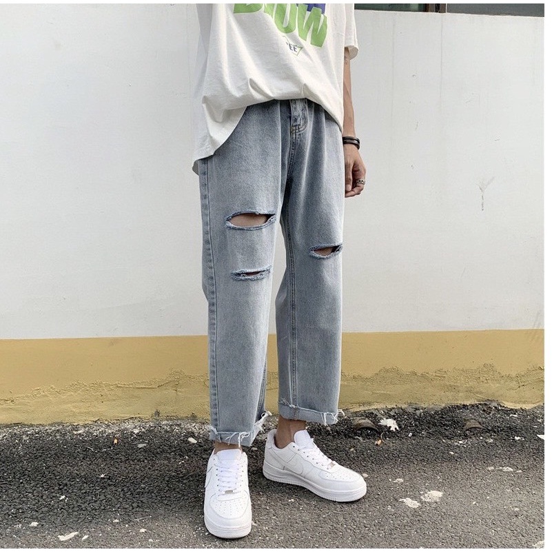Quần baggy jean nam nữ - Form rộng - Giá rẻ - Kèm ảnh thật - Cam kết đổi trả free với hàng lỗi-N20