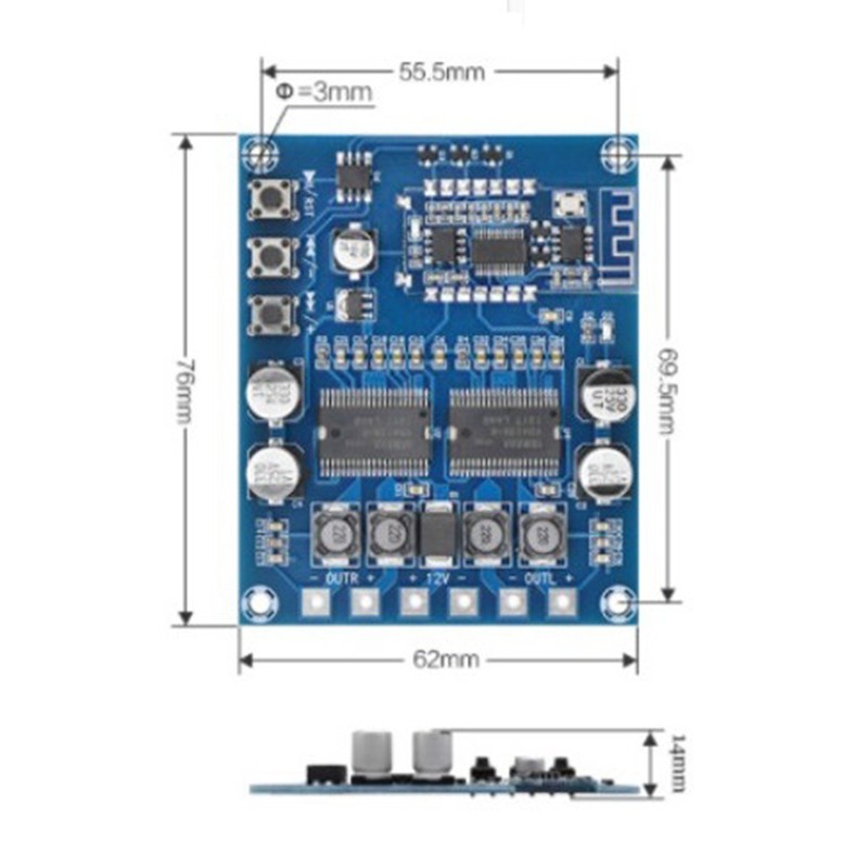 XH-A353 HIFI Sound Amplifier Board YDA138-E AMP 20WX2 Dual Core