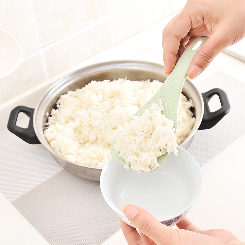 Muỗng múc cơm đa năng bằng chất liệu lúa mì thân thiện môi trường