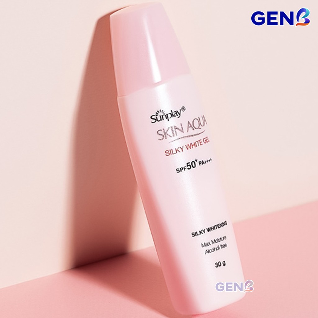 [ HÃNG CHÍNH HÃNG] Gel Chống Nắng Skin Aqua Silky White - Kem Chống Nắng Dưỡng Da Trắng Mịn - Mỹ Phẩm GenB