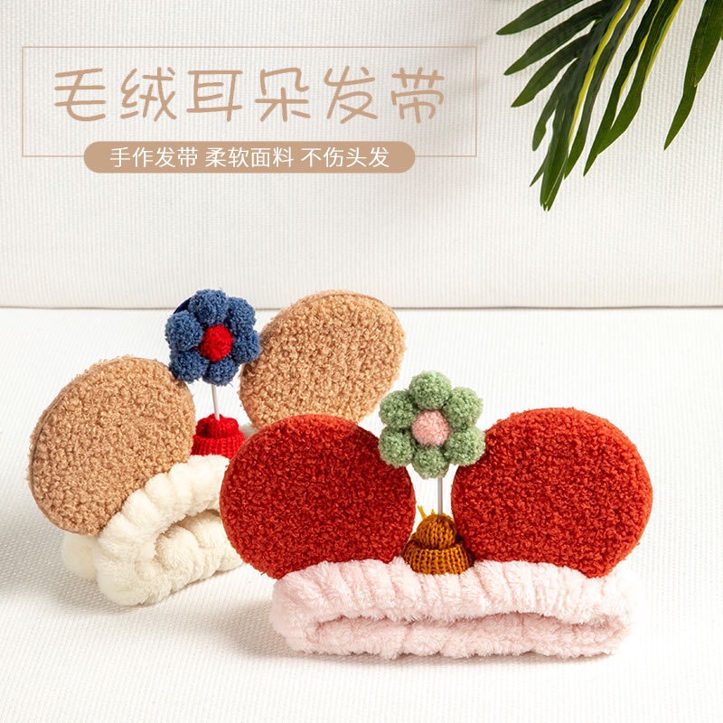 Băng đô cài tóc thiết kế hình chuột MickeyGIADUNGTONGKHO1Cài tóc nữ Thiết Kế Nút Thắt Cổ Điển phong cách Hàn Quốc