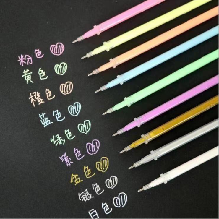 Set 12 Ngòi Bút Nhũ Huỳnh Quang Nhiều Màu Trang Trí