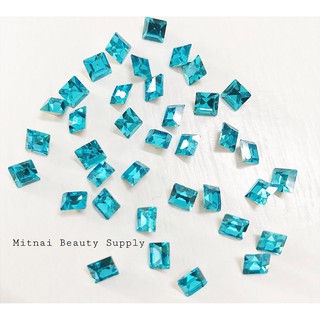 đá khối nails aquamarine color 5*5mm square