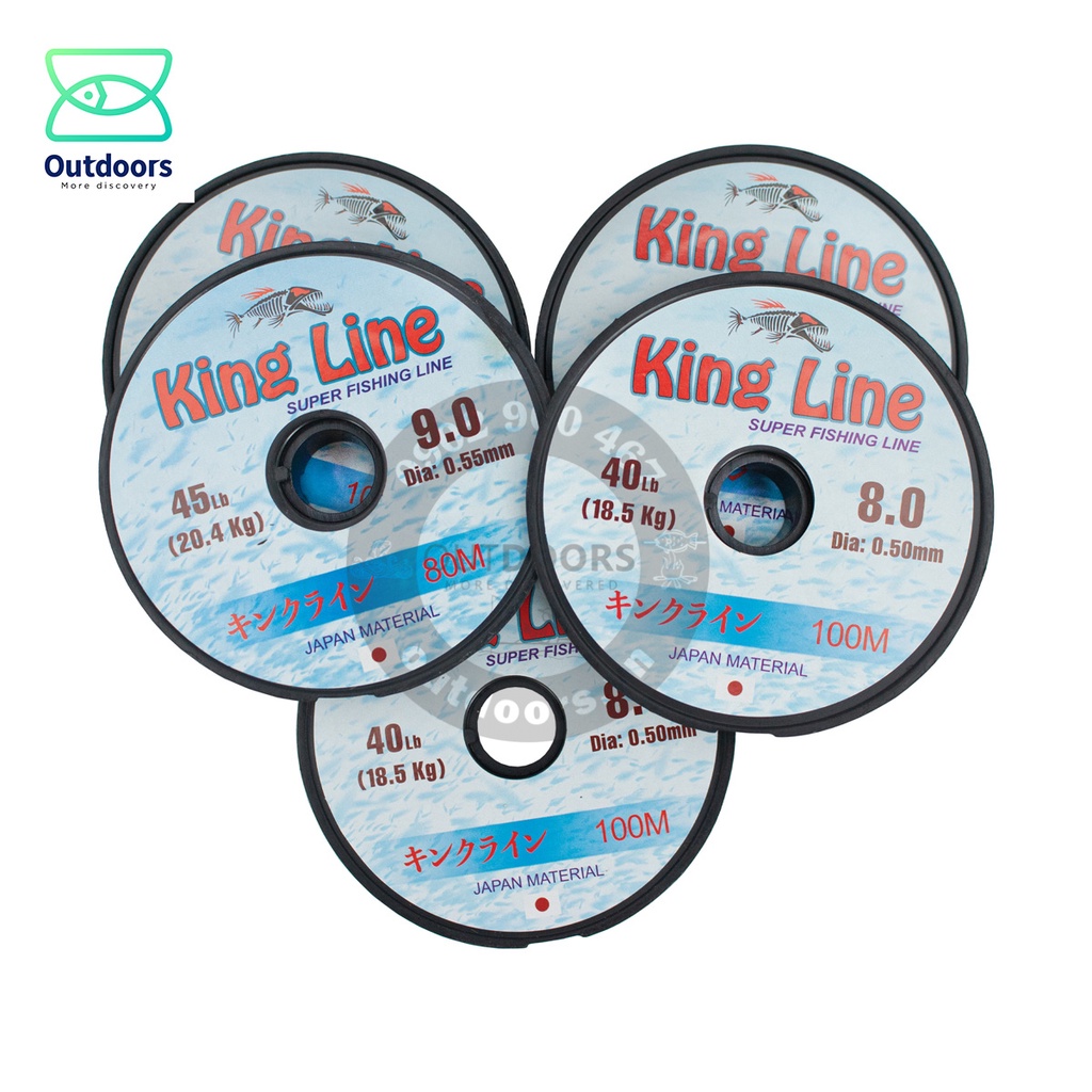 Dây câu cá King Line Super fishing line 100m 2 màu xanh/ trắng