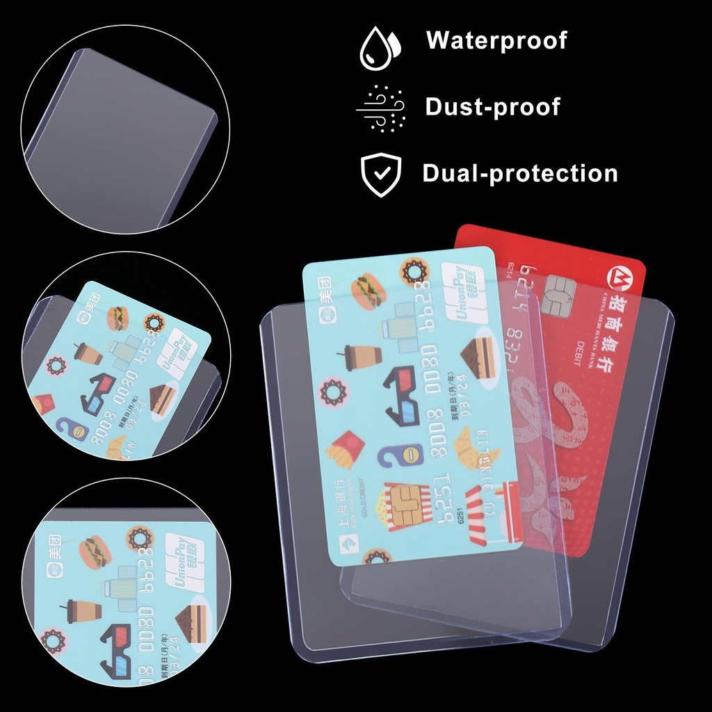 Set 25 Vỏ Nhựa Trong Suốt Đựng Thẻ Tiện Dụng