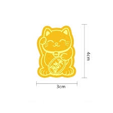 Miếng dán mèo thần tài mạ vàng 24k hút may mắn tài lộc cho người sử dụng dán ốp điện thoại
