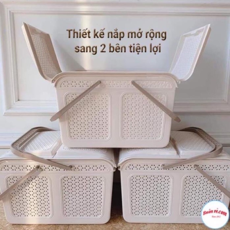 Làn Nắp Đựng Đồ Sơ Sinh Cho Mẹ Và Bé Yêu - Giỏ Nắp Đựng Đồ Sơ Sinh Mẫu Mới Nhất Nhựa Việt Nhật to và bé