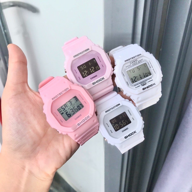 [watches.sg] ĐH Mặt Vuông Dây Cao Su BST Hồng cho nam nữ cao cấp | BigBuy360 - bigbuy360.vn