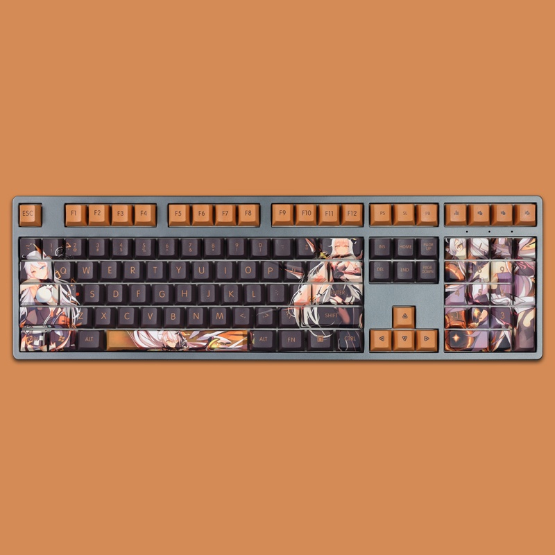 Kiana Kaslana Theme Keycaps Honkai Impact 3 Cherry Profile PBT Dye-Thăng hoa Bàn phím cơ Keycaps Hai chiều Royal Sister Cá nhân hóa Keycaps 108 phím