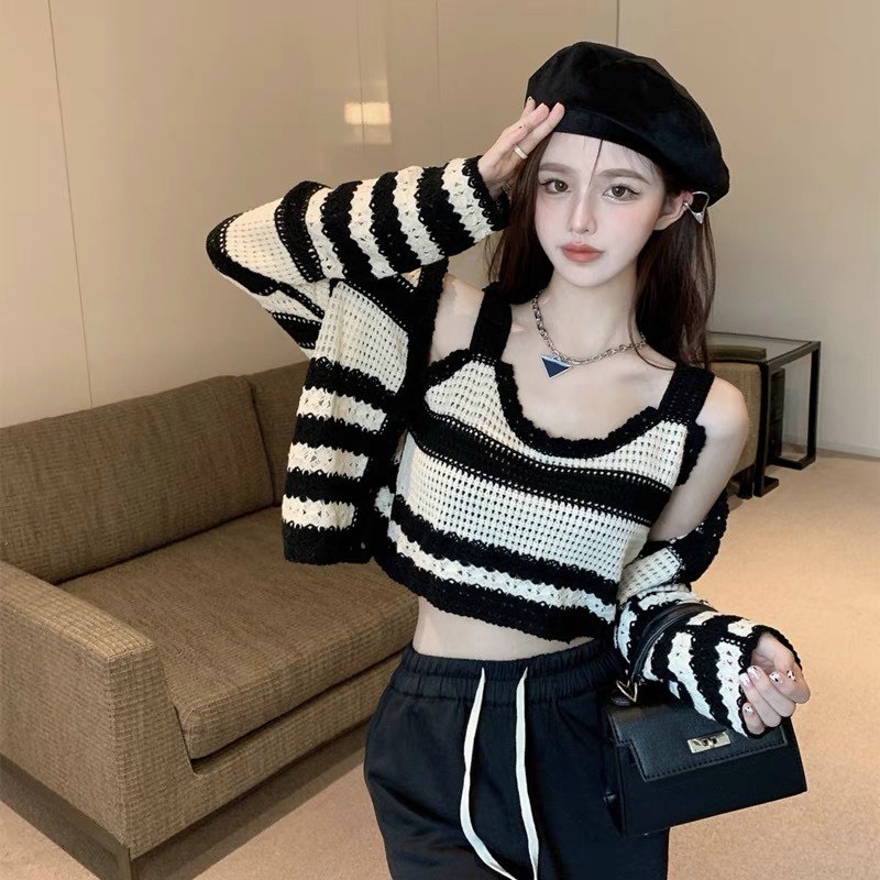 Sét Áo Len Kẻ Mã 551