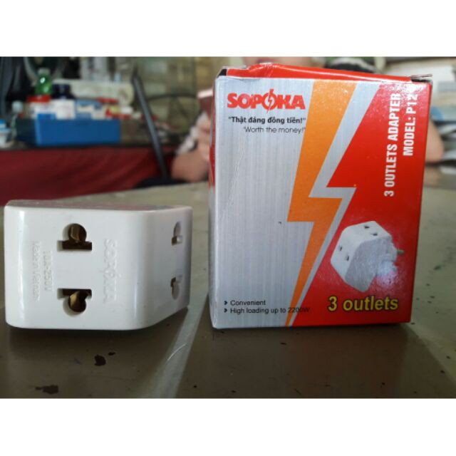 Đầu nối chia SOPOKA 1 ra 3, P11, P12 chịu tải 2200W