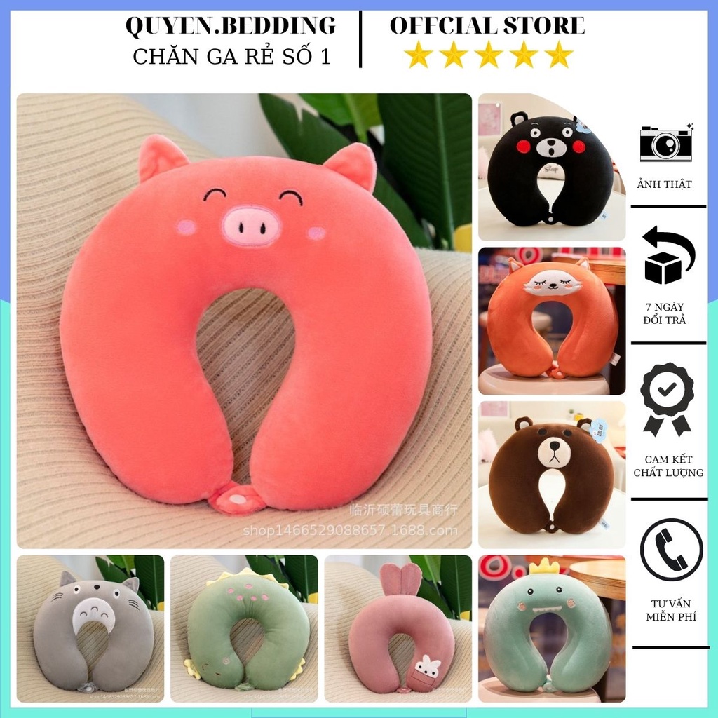 Gối Kê Cổ Gối Chữ U Kê Cổ Tựa Cổ Đi Máy Bay Ô tô Du Lịch Chống Mỏi Cổ Làm Việc Văn Phòng Hay Đi Du Lịch Hình Thú