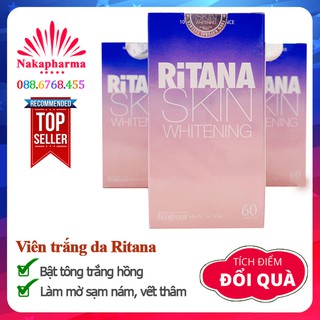 ✅ [TÍCH ĐIỂM] Viên trắng da Ritana Skin Whitening - Bật tông trắng hồng, làm mờ sạm nám, giảm vết thâm