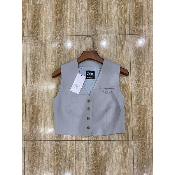 Order set gile xuất dư ZARA của nữ Áo gile may con đỉa và quần full length dáng nam