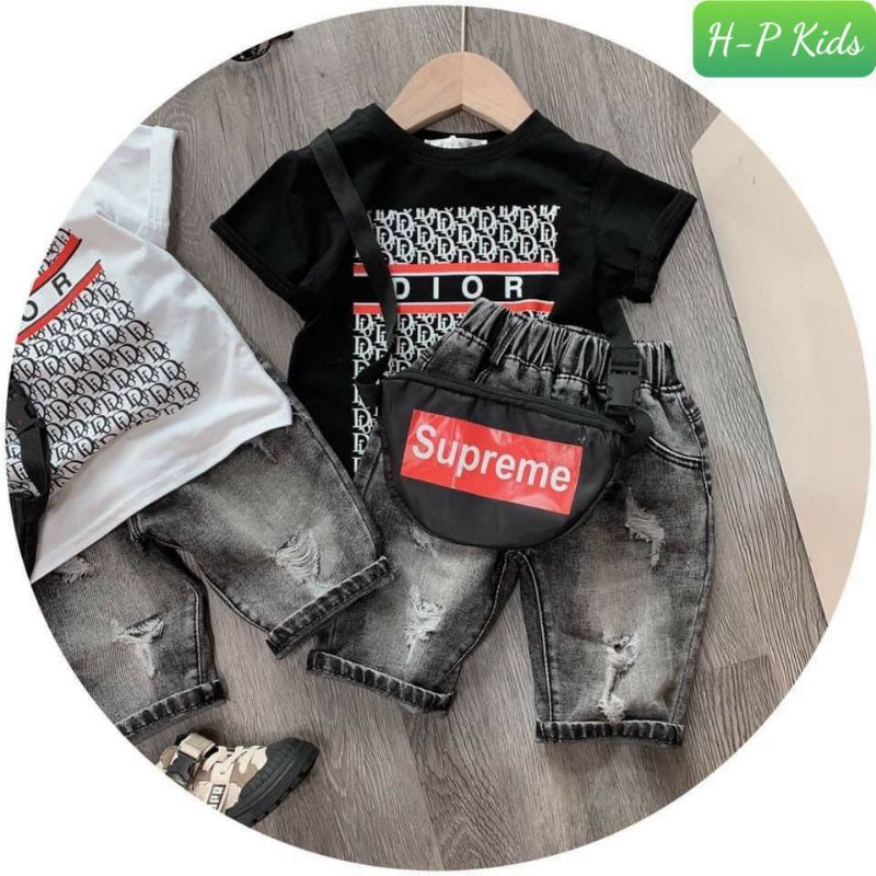 Set bộ jean+ áo thun+ túi sỉ lẻ ib . bé Nam sắm ngay cho các bé ( đồ tết ) nào
