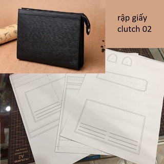 rập giấy cặp clutch nam 02 - phụ kiện làm đồ da thủ công
