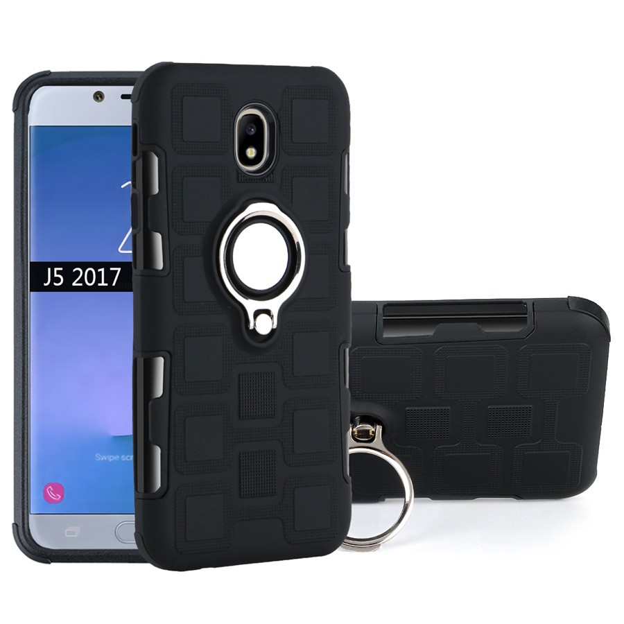 Samsung J2 Pro/J8/J6/J4 Plus 2018/J5 Pro J7 Pro 2017 Cube shape Ring mobile cell phone case