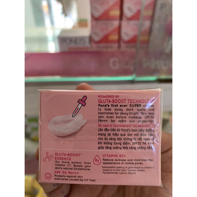 Pond’s kem dưỡng da trắng hồng rạng rỡ white beauty 30g đêm/ ngày