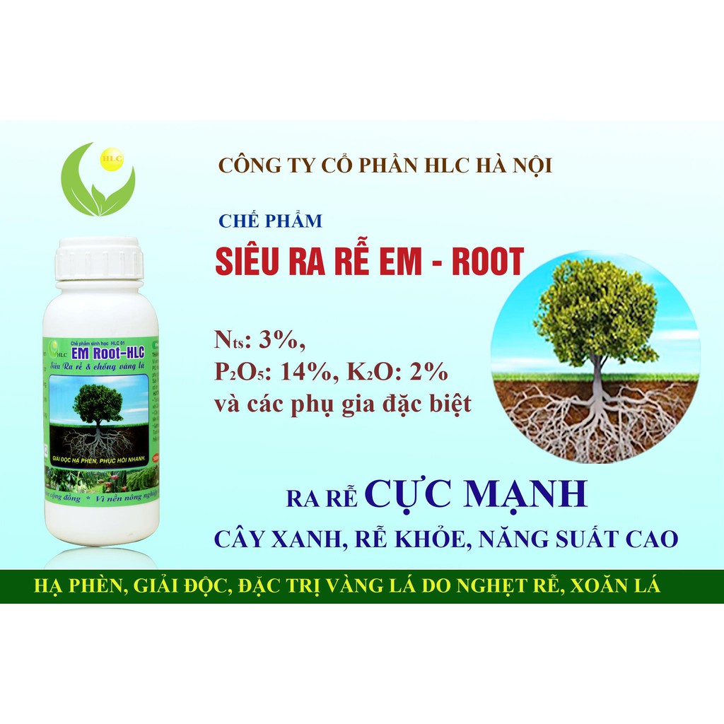 KÍCH THÍCH RA RỄ - EM ROOT SIÊU RA RỄ HLC CHAI 500ML - KÍCH RỄ CỰC MẠNH, KÍCH CHỒI, XANH LÁ