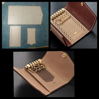 Rập mẫu dùng làm da thủ công ví móc khóa.