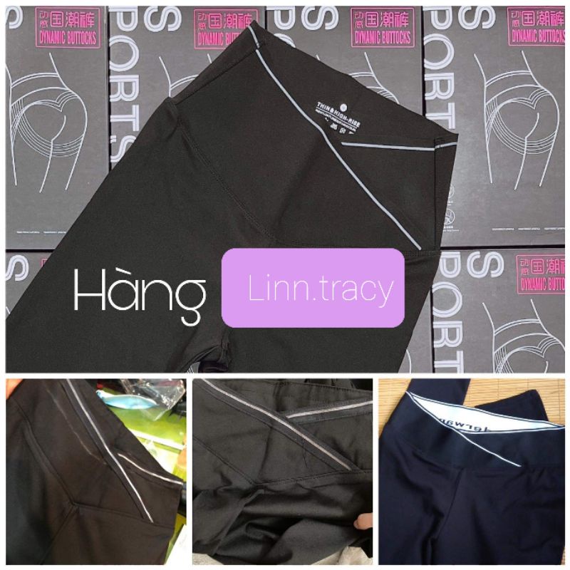 Quần Legging Cạp Chéo Gen Bụng Nâng Mông Hàng Quảng Châu