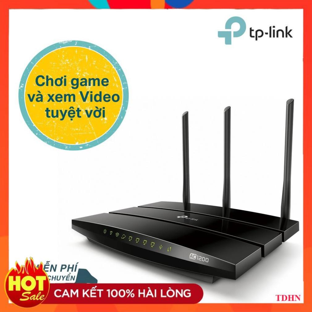 TP-Link Bộ phát Wifi Gigabit Wi-Fi Băng tần kép Chuẩn AC 1200Mbps mở rộng sống tối đa -Archer C1200 - Hãng phân phối chí