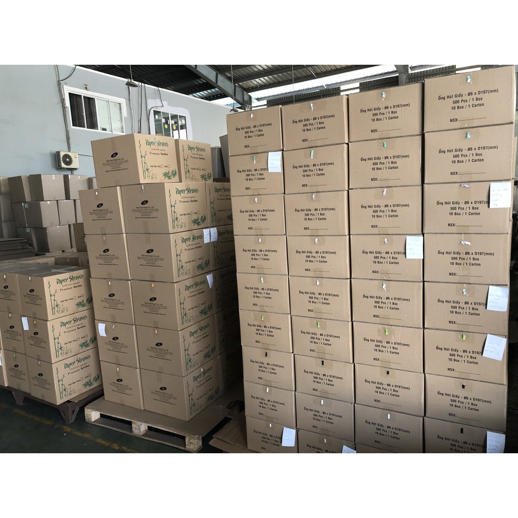 Phi 6 - Hộp 50 ống hút giấy làm từ sợi mía