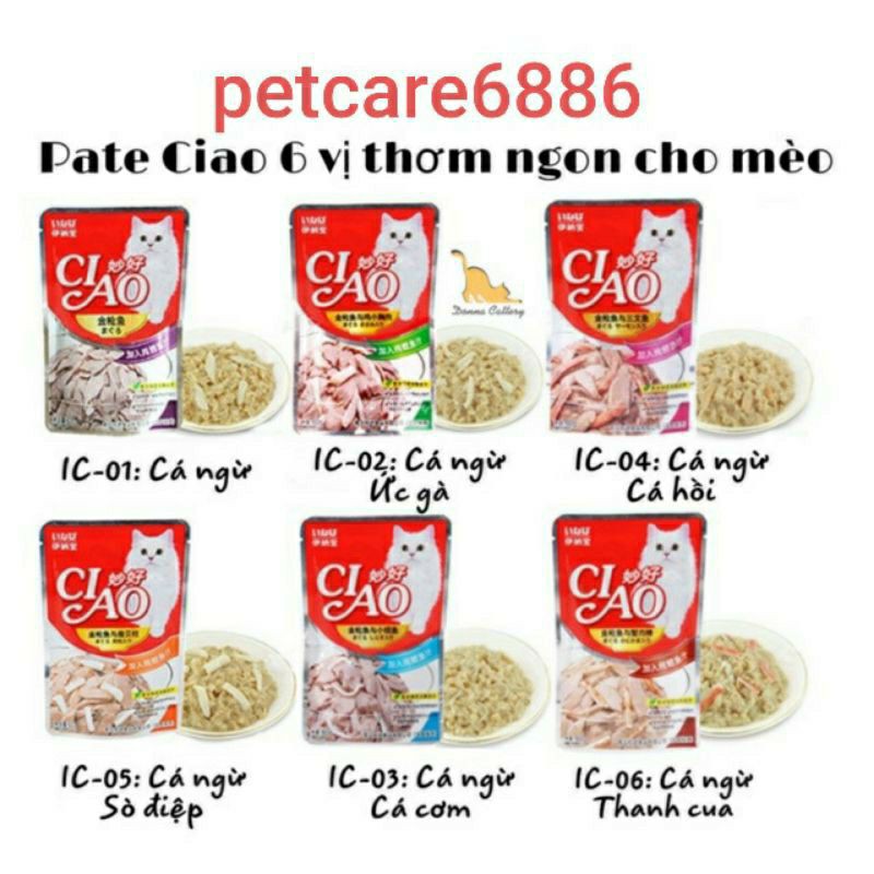 pate ciao 60g COMBO 12 gói