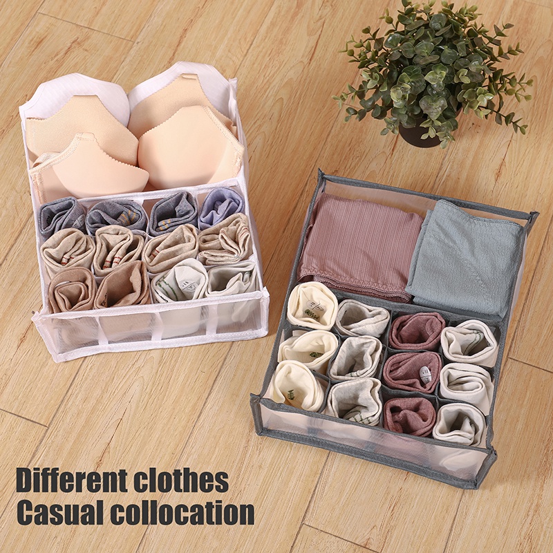 Hộp Đựng Vớ / Đồ Lót Bằng Nylon Có Thể Giặt Sạch Tiện Lợi
