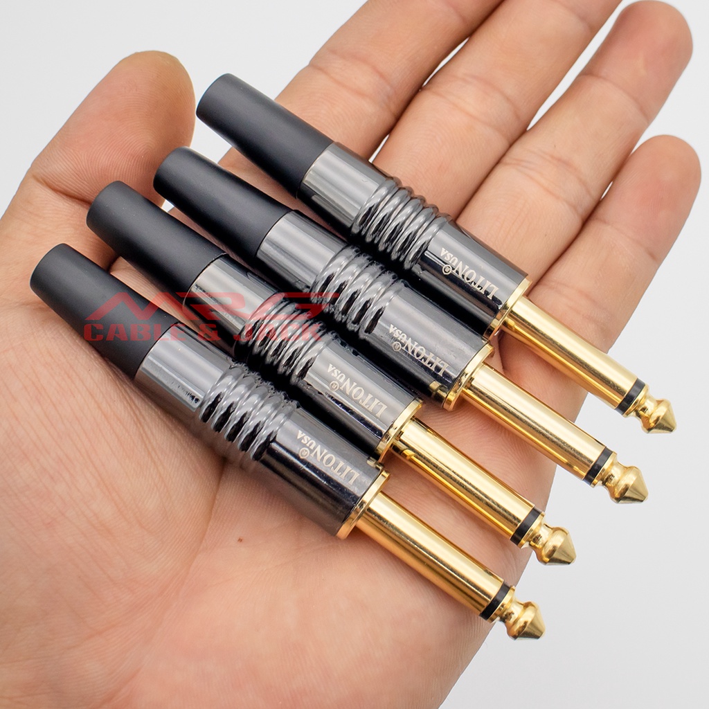 Combo 2 Jack 6.5mm  đầu thẳng + đầu cong.