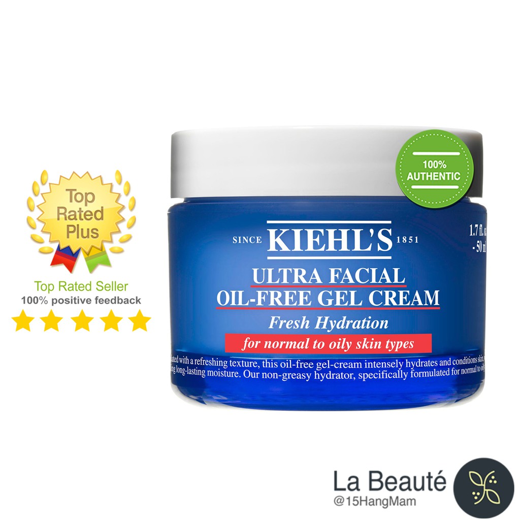 Kiehl's Ultra Facial Oil-Free Gel Cream - Kem Dưỡng Cho Da Hỗn Hợp, Da Dầu 50ml