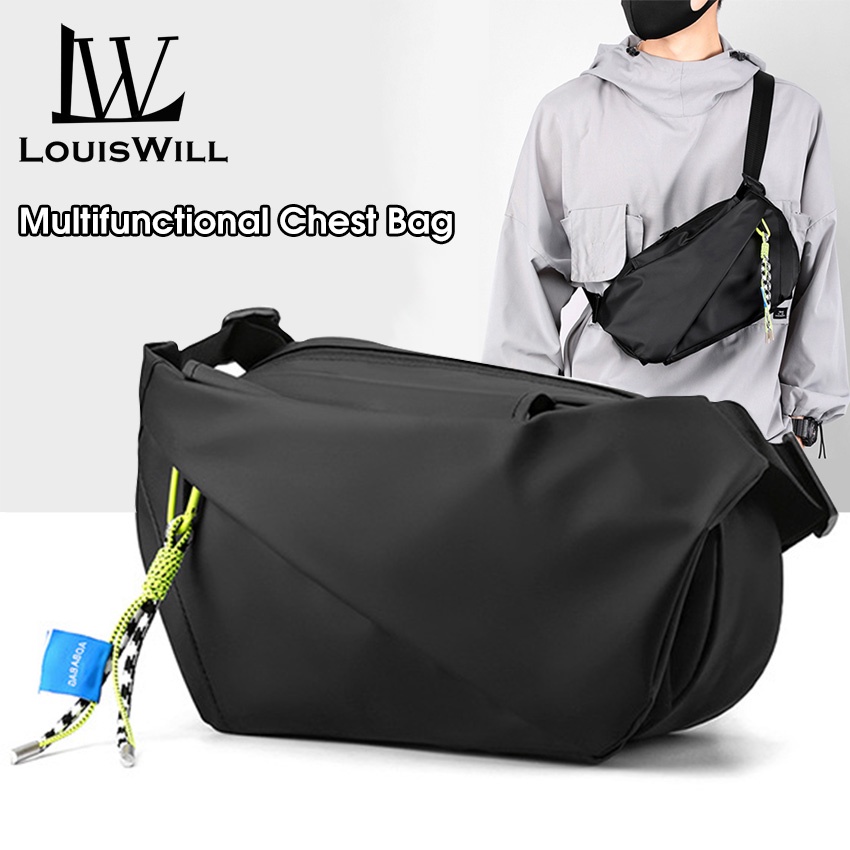 Túi đeo chéo LOUISWILL chống thấm nước chống trộm đa năng thời trang đường phố dành cho nam