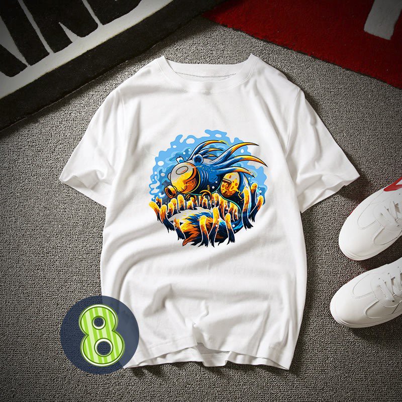 Áo thun unisex phong cách Hàn Quốc họa tiết hoạt hình thời trang ATN484