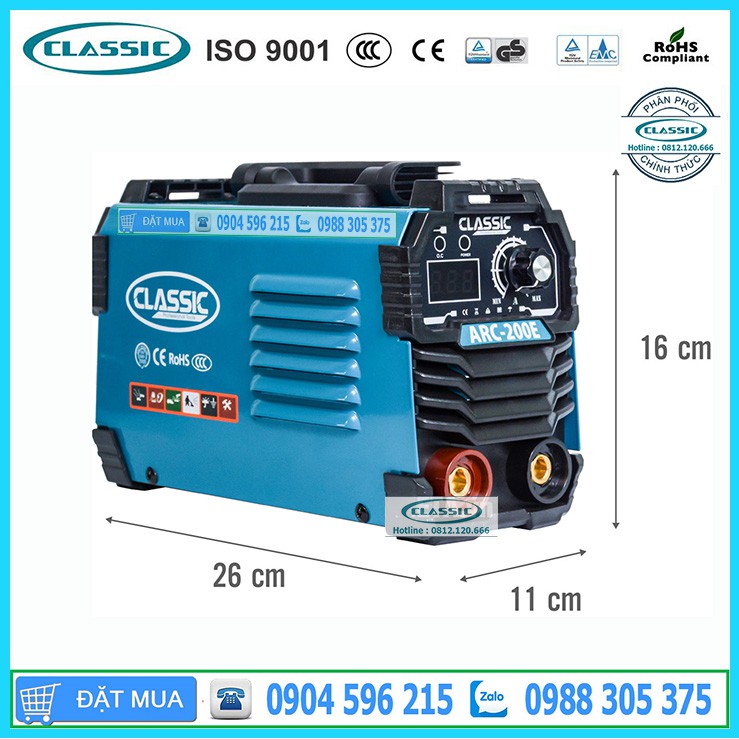 MÁY HÀN CLASSIC ARC-200E - MÁY HÀN MINI GIA ĐÌNH CHÍNH HÃNG