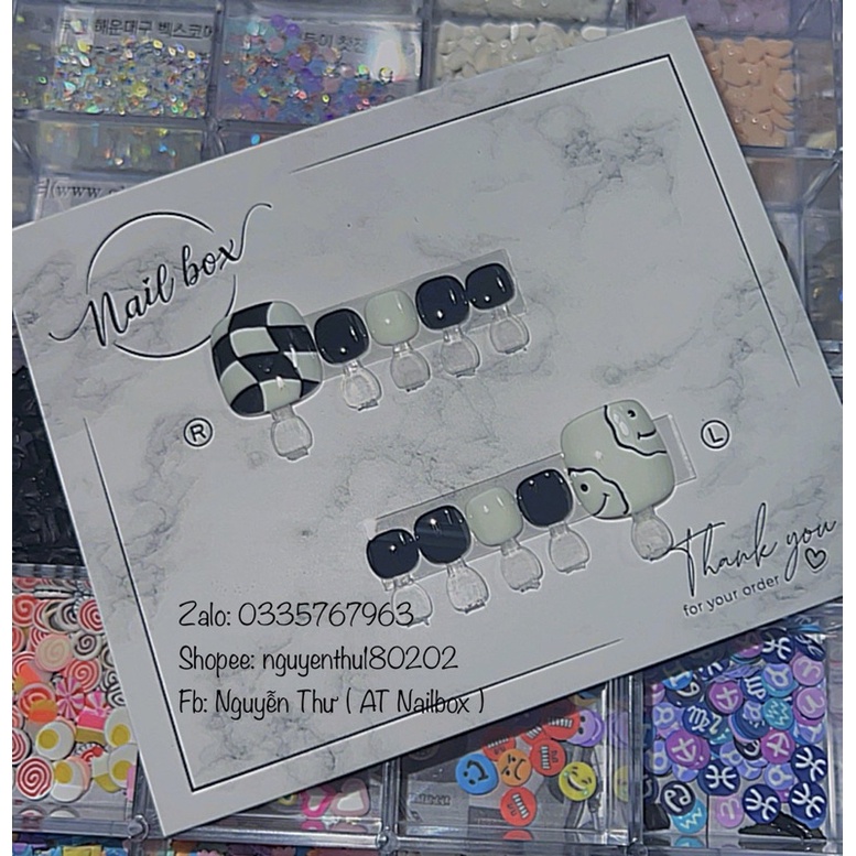Nailbox thiết kế - Nailbox chân phong cách Hàn quốc