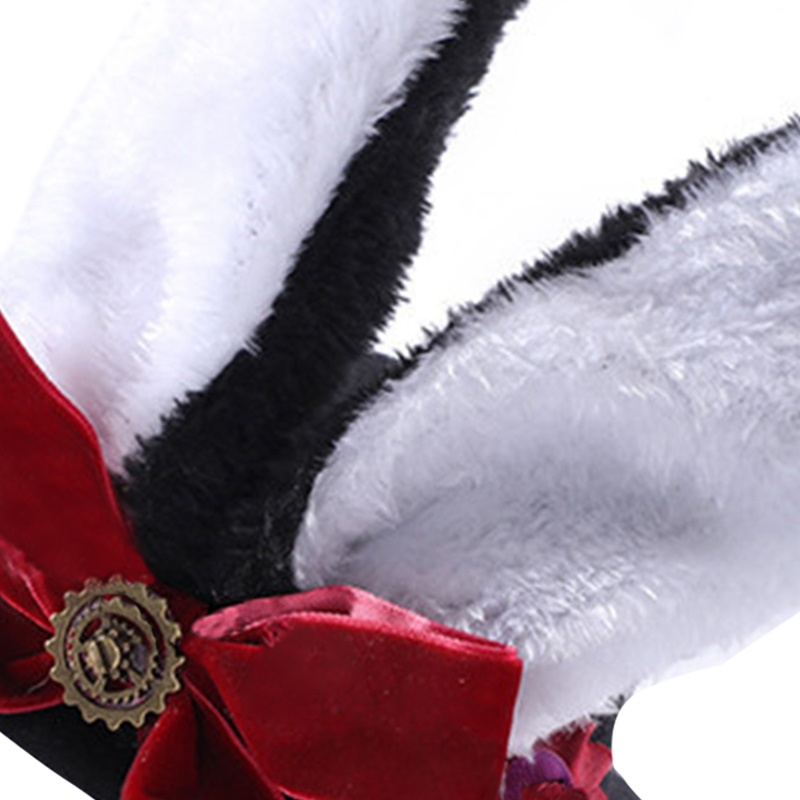 Kẹp Tóc Hình Mũ Tai Thỏ Phong Cách Steampunk Lolita