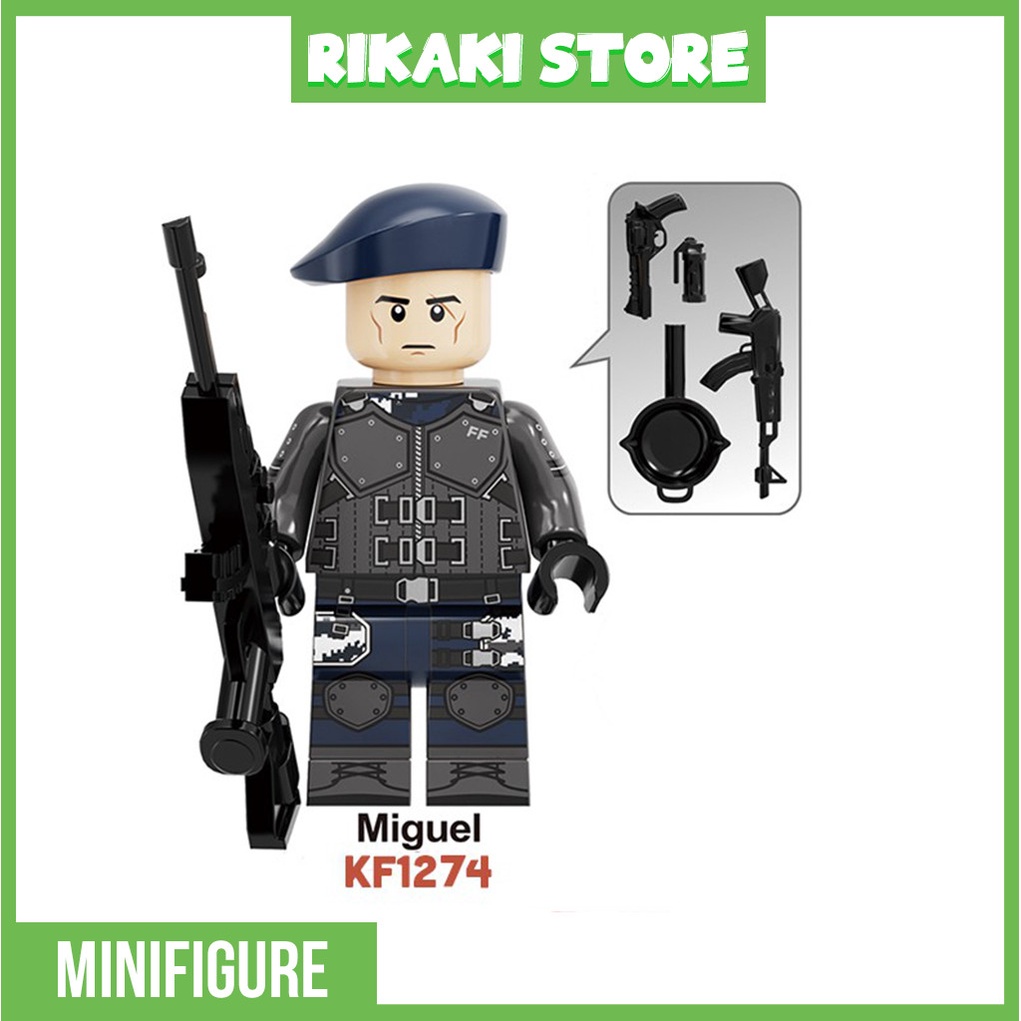 MINIFIGURES Nhân Vật Free Fire 8 Mẫu Nhân Vật Kèm Trang Bị Phụ Kiện